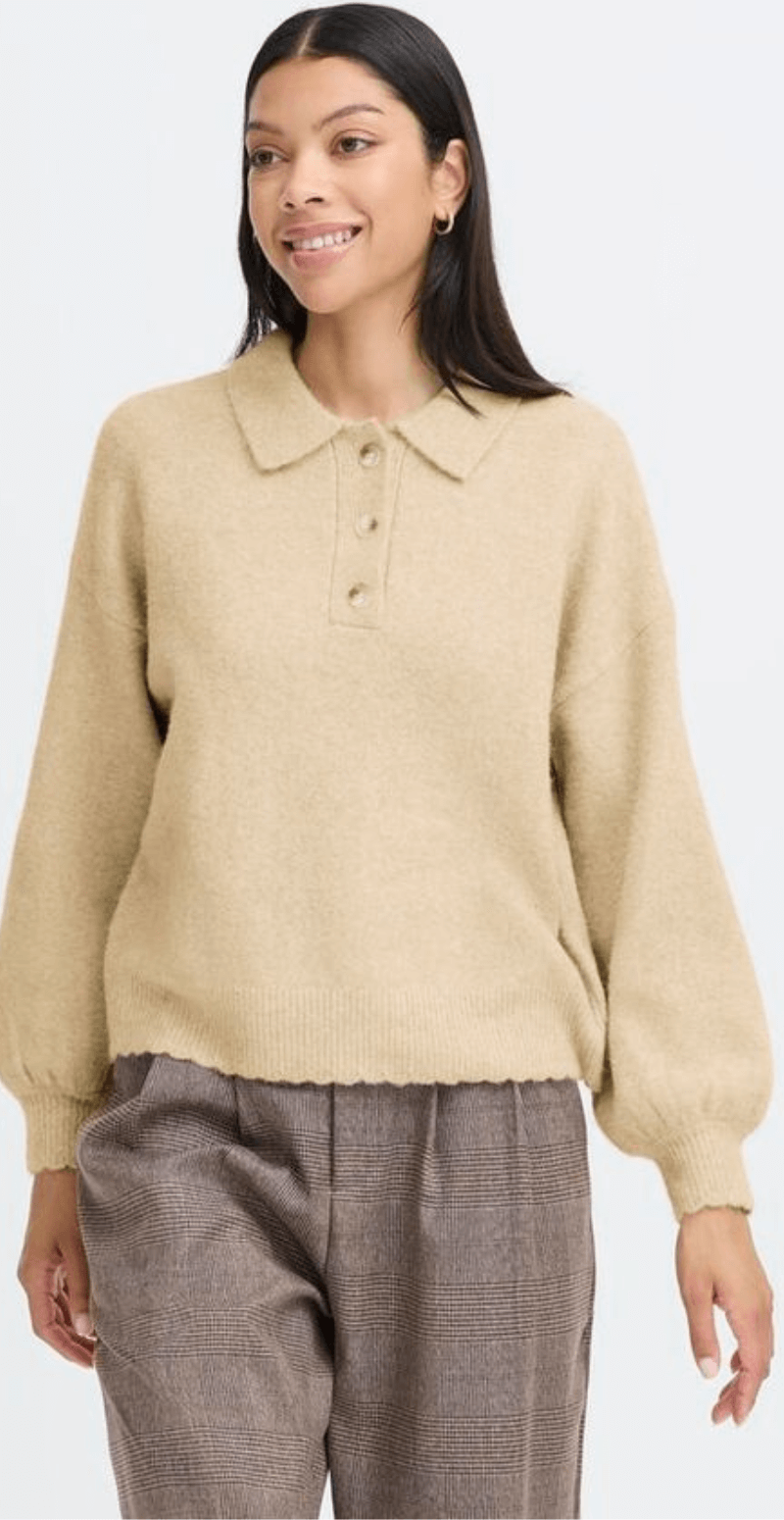 Omea pullover feather gray melange nature