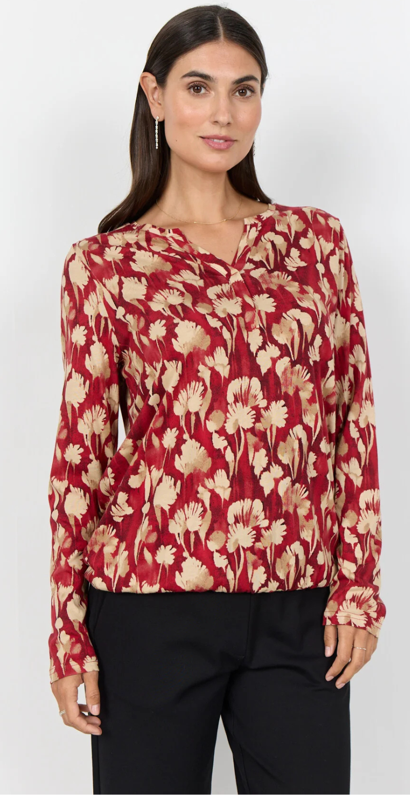 Felicity bluse rød Soyaconcept