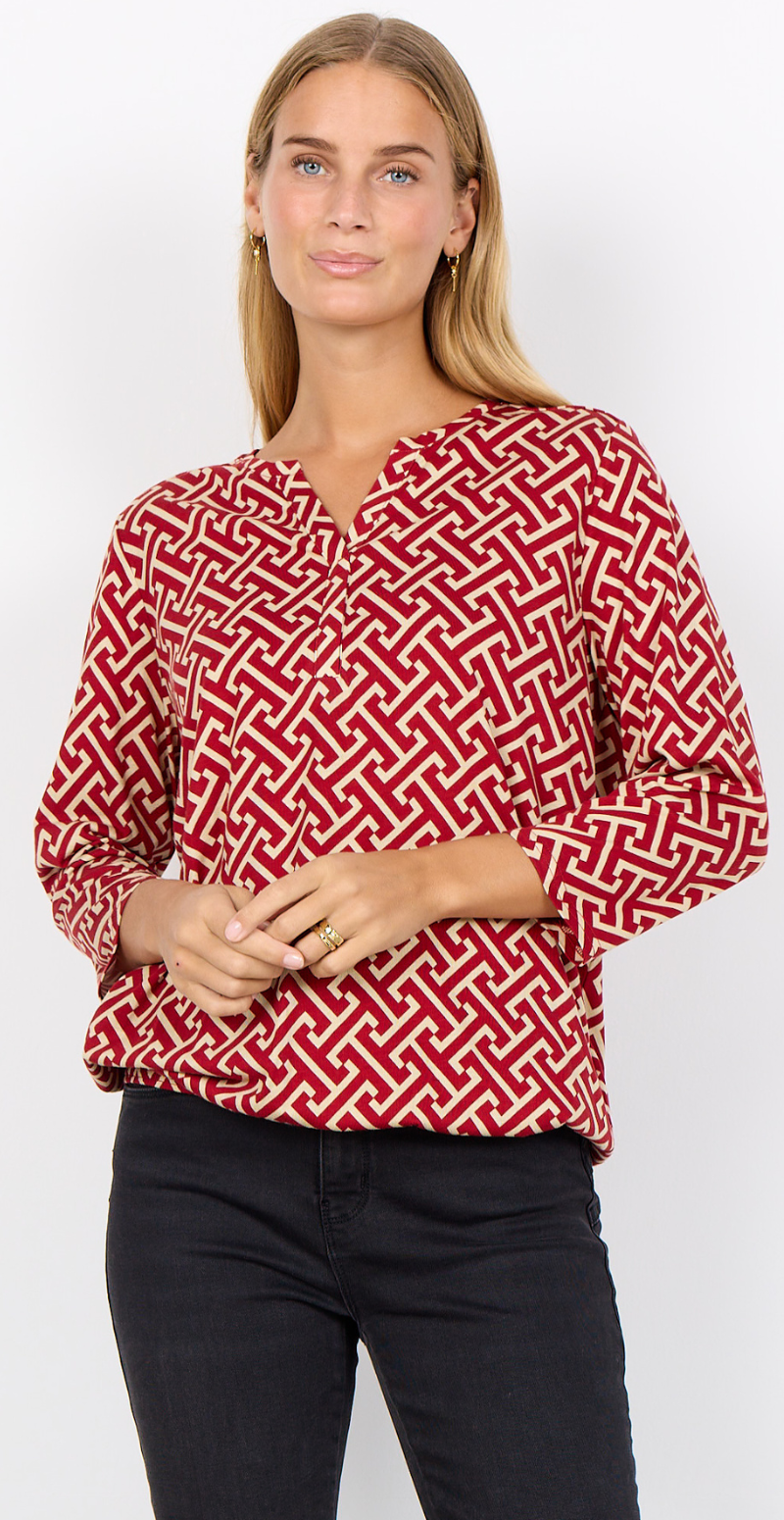Felicity bluse rød Soyaconcept