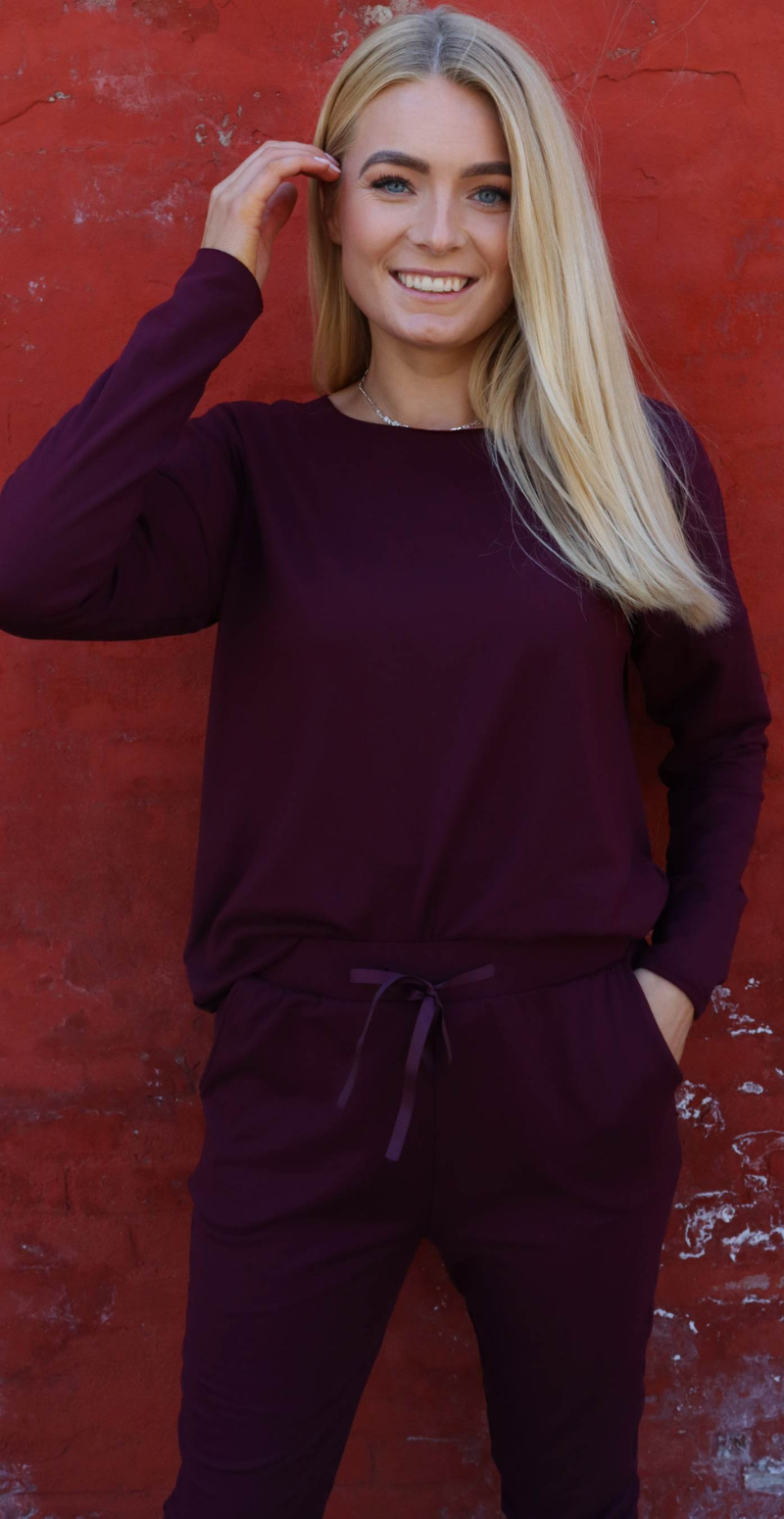 Alma fleece bluse bordeaux Liberté