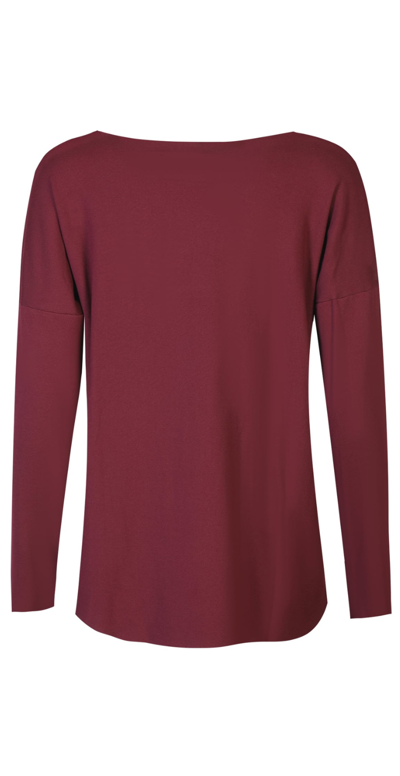Alma fleece bluse bordeaux Liberté