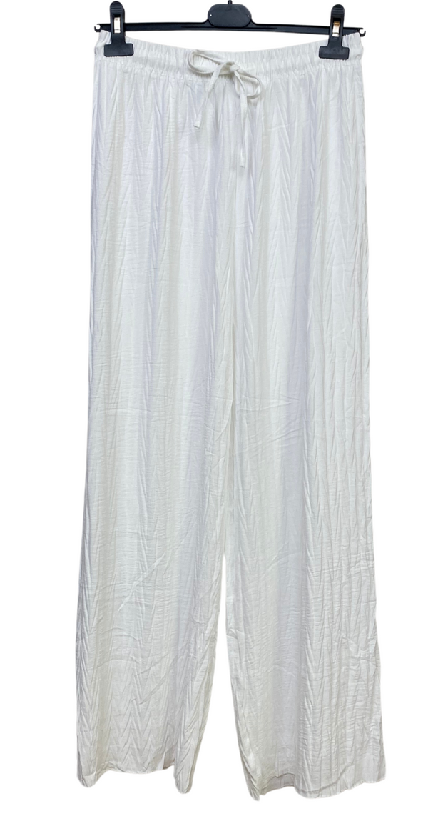 Ava bukser med struktur hvid LikeLondon