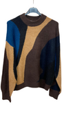 Martine Jacquard jumper poseidon mix