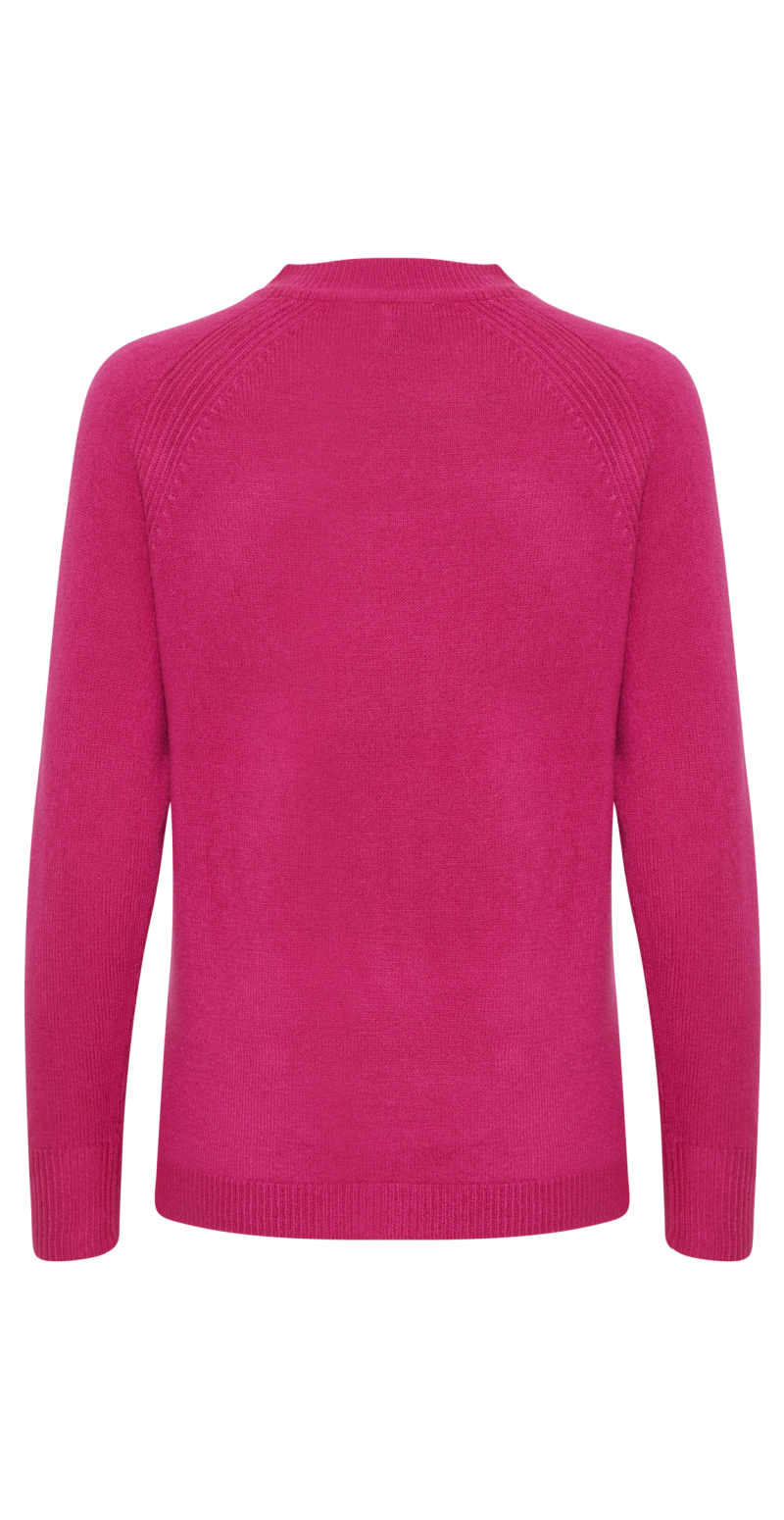 Strikket pullover very berry