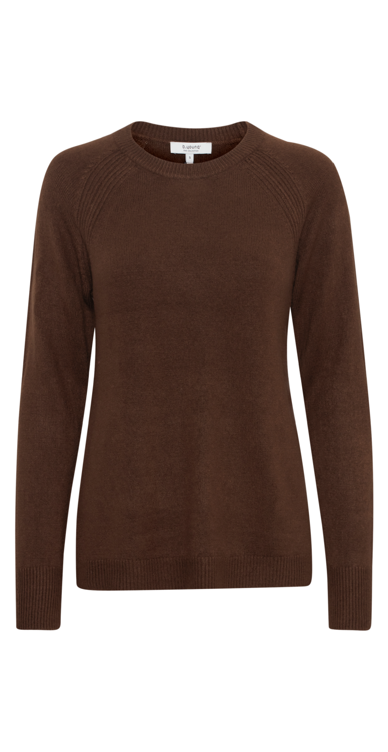 Strikket pullover chicory coffee