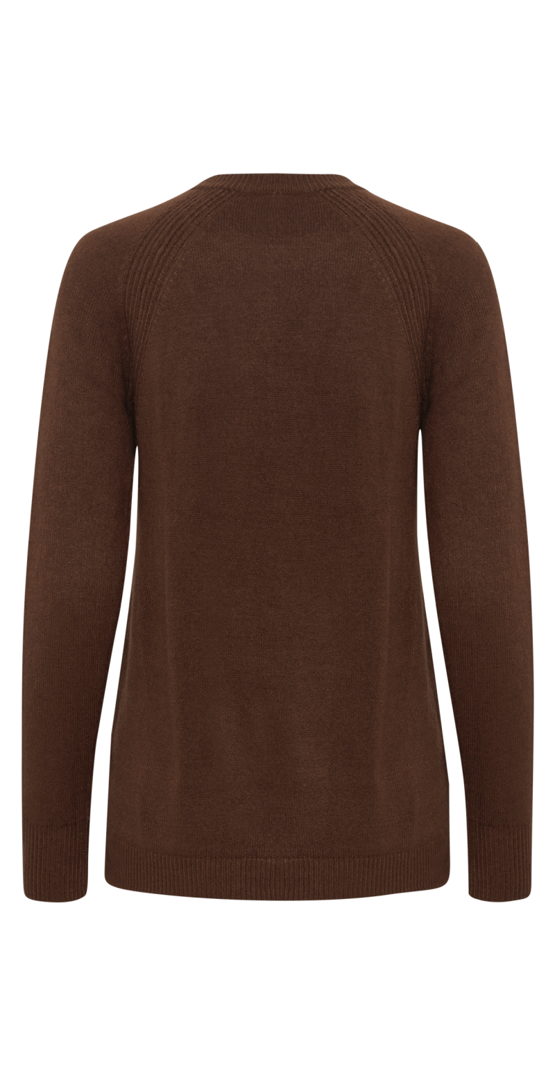 Strikket pullover chicory coffee