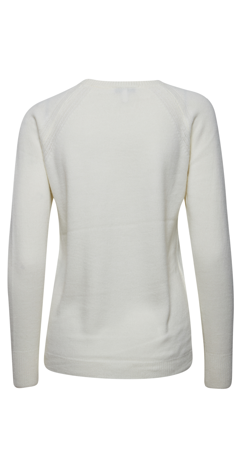 Strikket pullover offwhite