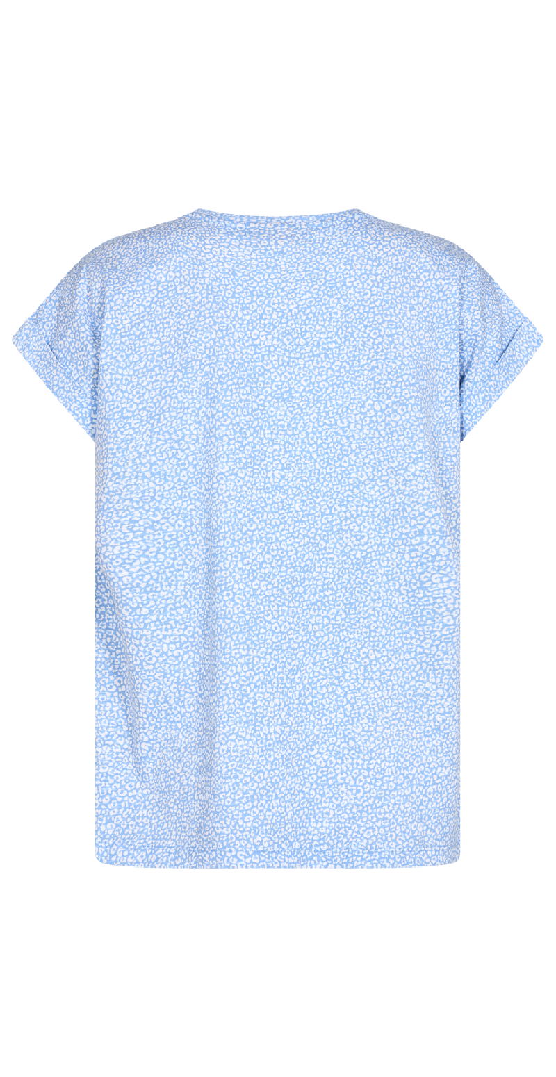 Kortærmet bluse vista blue w. brilliant white