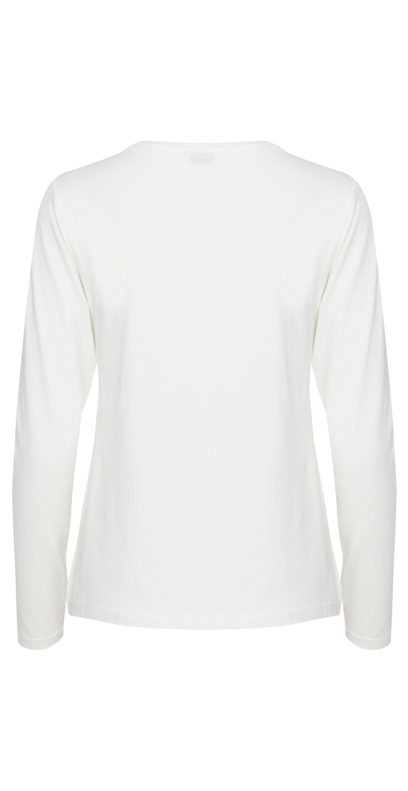 Langærmet t-shirt offwhite