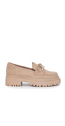 Loafers i imiteret ruskind beige