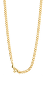Guldbelagt halskæde i curb chain-design