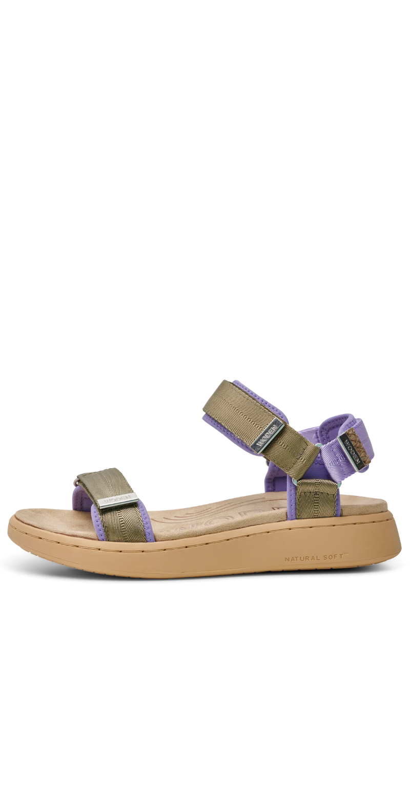 Sandal med velcro orchid/dark olive