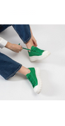 Sneakers med snørebånd grøn