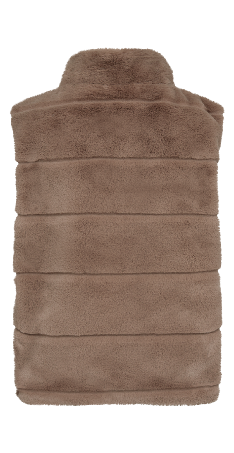 Foxy fake fur vest brun