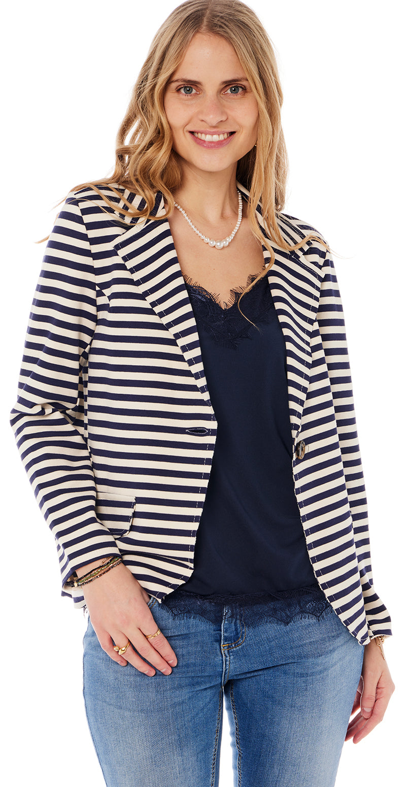 navy blazer striber