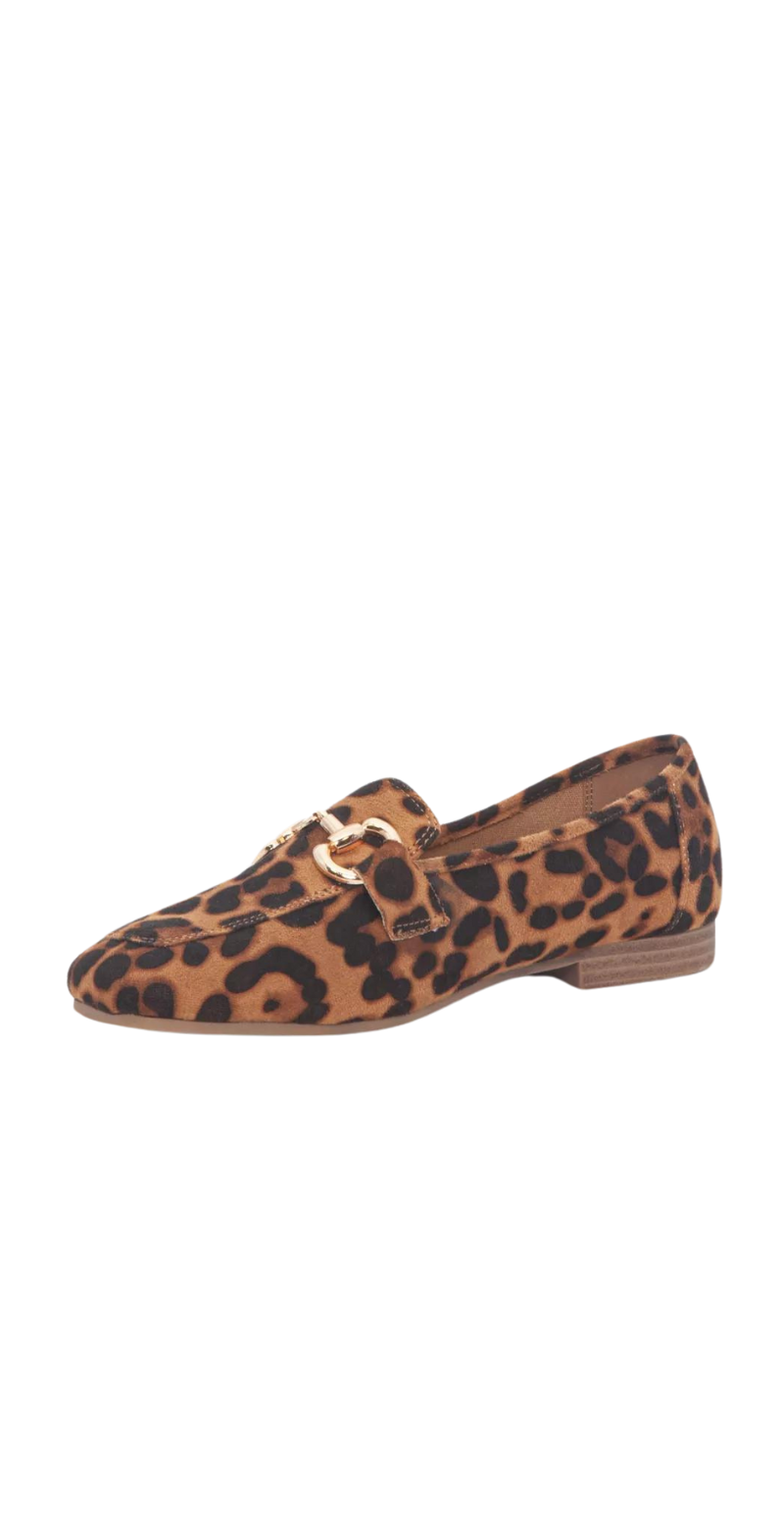 brun leopard sko