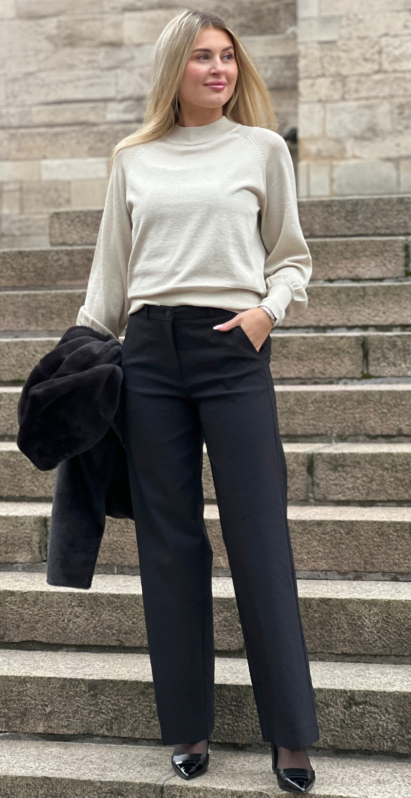 Reno bukser sort med striber