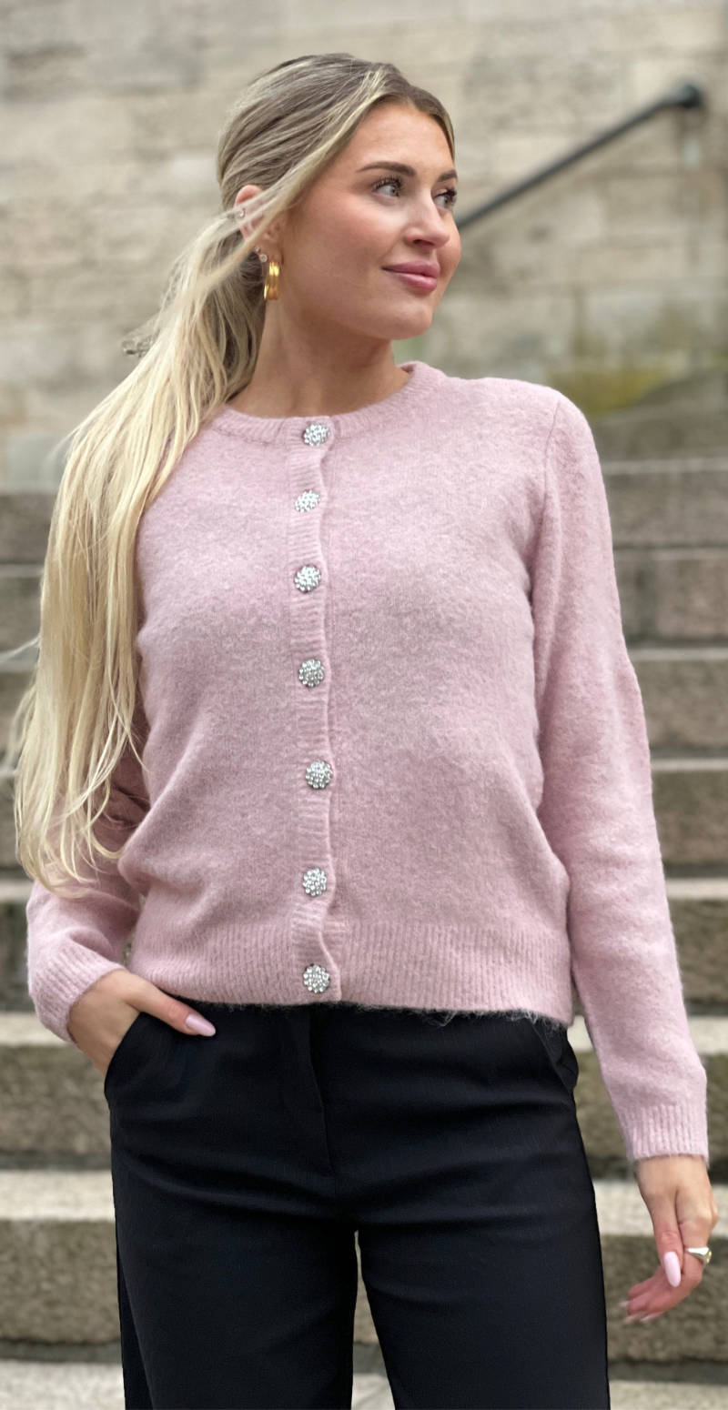 Minna cardigan pale mauve melange