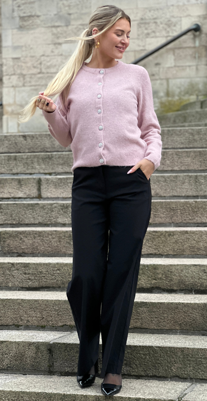 Minna cardigan pale mauve melange