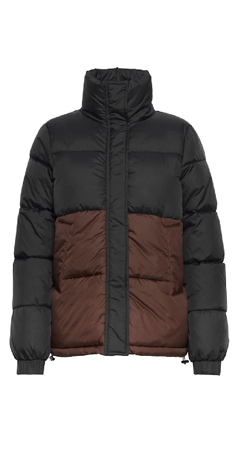 Vinterjakke i to farver black mix