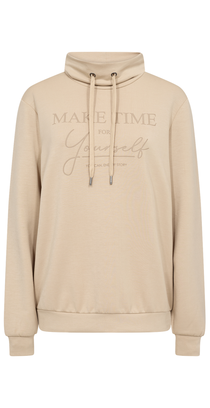 Isabella sweatshirt i modal kvalitet sand