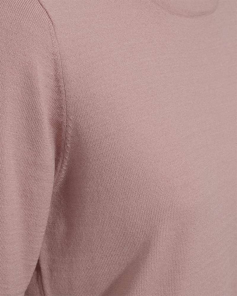Rose pullover med korte ærmer og stræk pale mauve Freequent