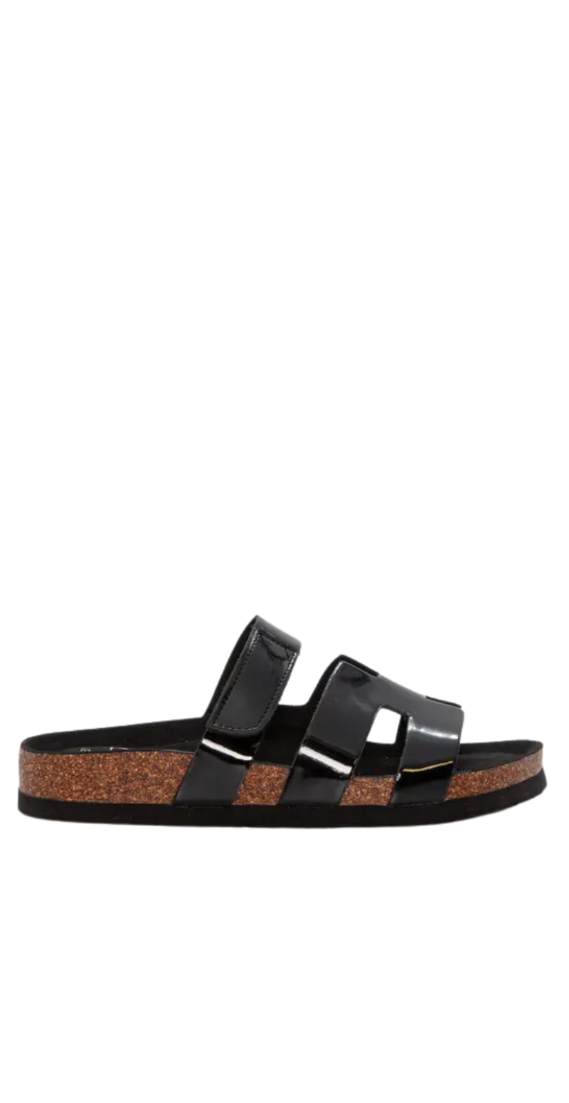 Sandal med justerbar remme sort