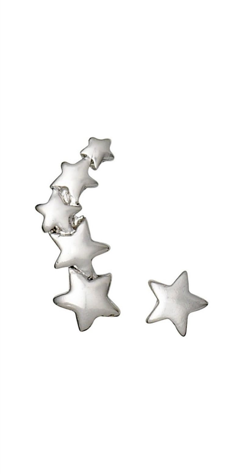 Sølv stjerne ørestikker (4502706552913)