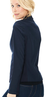 Navy  jillian luxus blazer med foer (4502465773649)