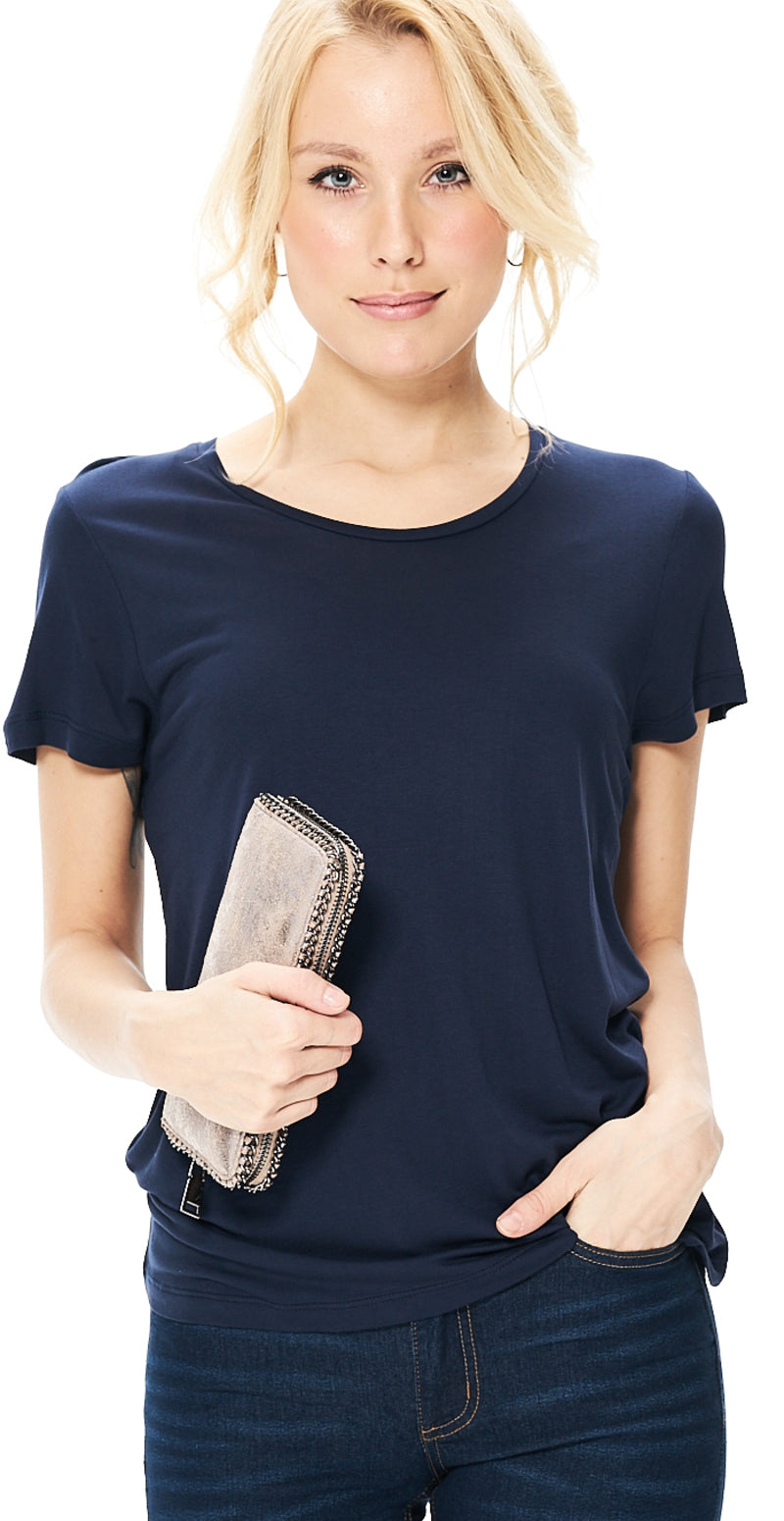 Navy Anna t-shirt med rund hals (4502656483409)