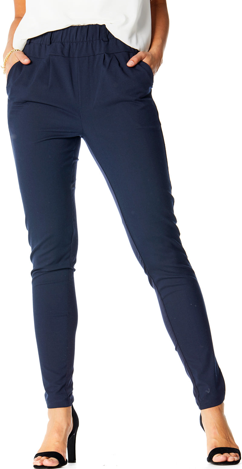 Navy buks med stretch