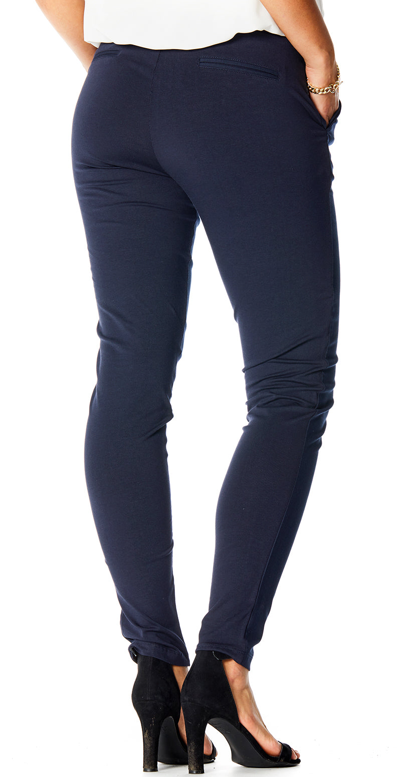 Navy buks med stretch
