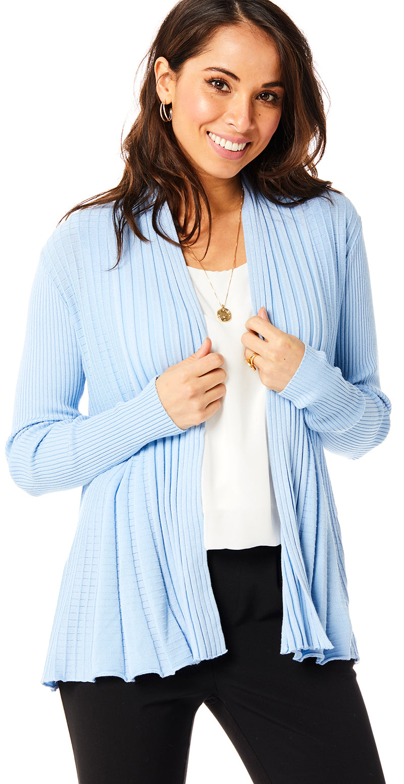 Kort claudisse cardigan chambray blue
