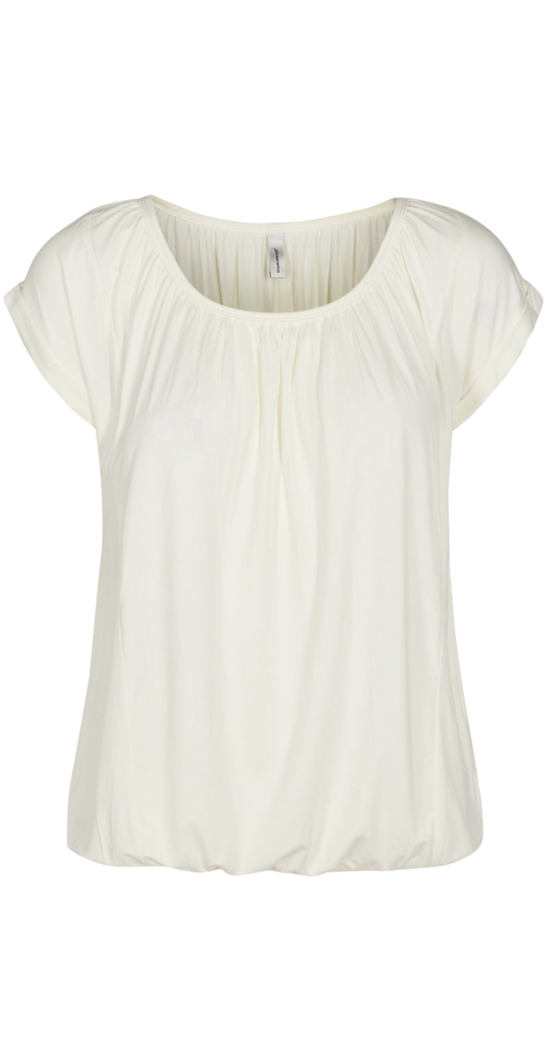 Sophia bluse med rund hals offwhite