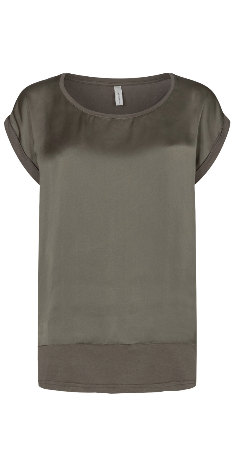 Army bluse med kort ærme