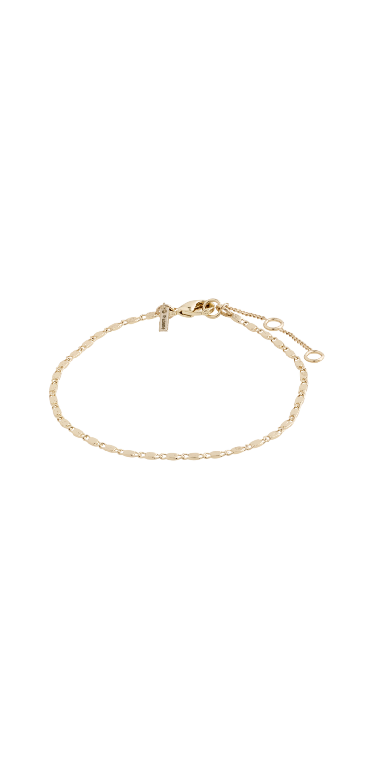 Guld armbånd med flade led