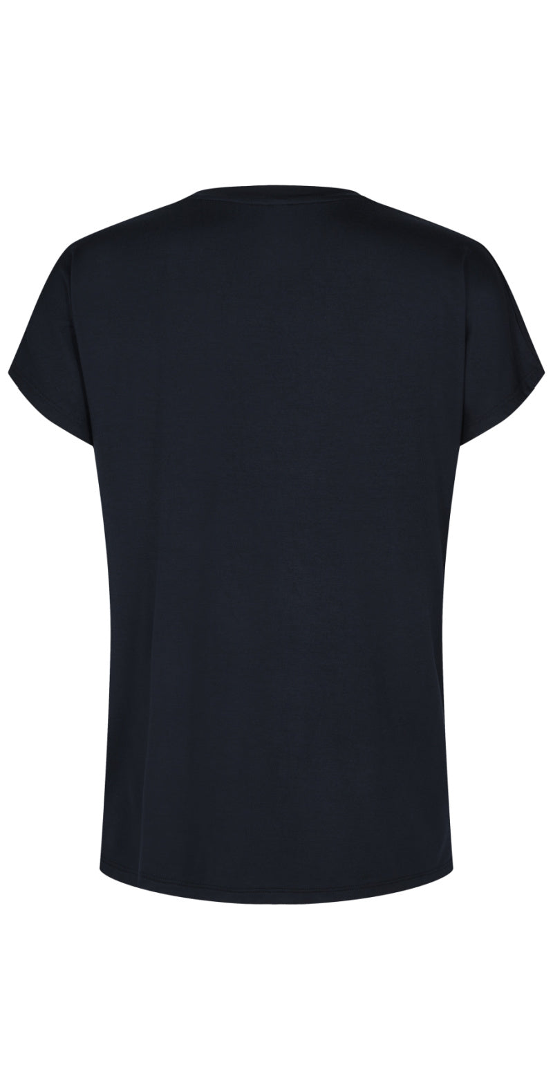 Sophia basisbluse med v-hals navy