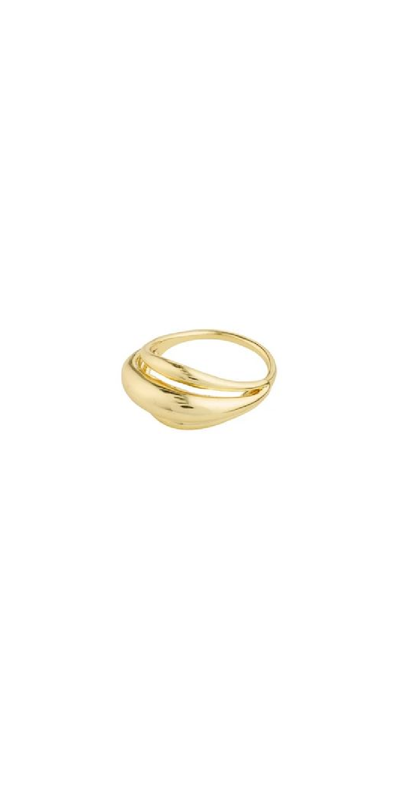 Guld ring med asymmetrisk design