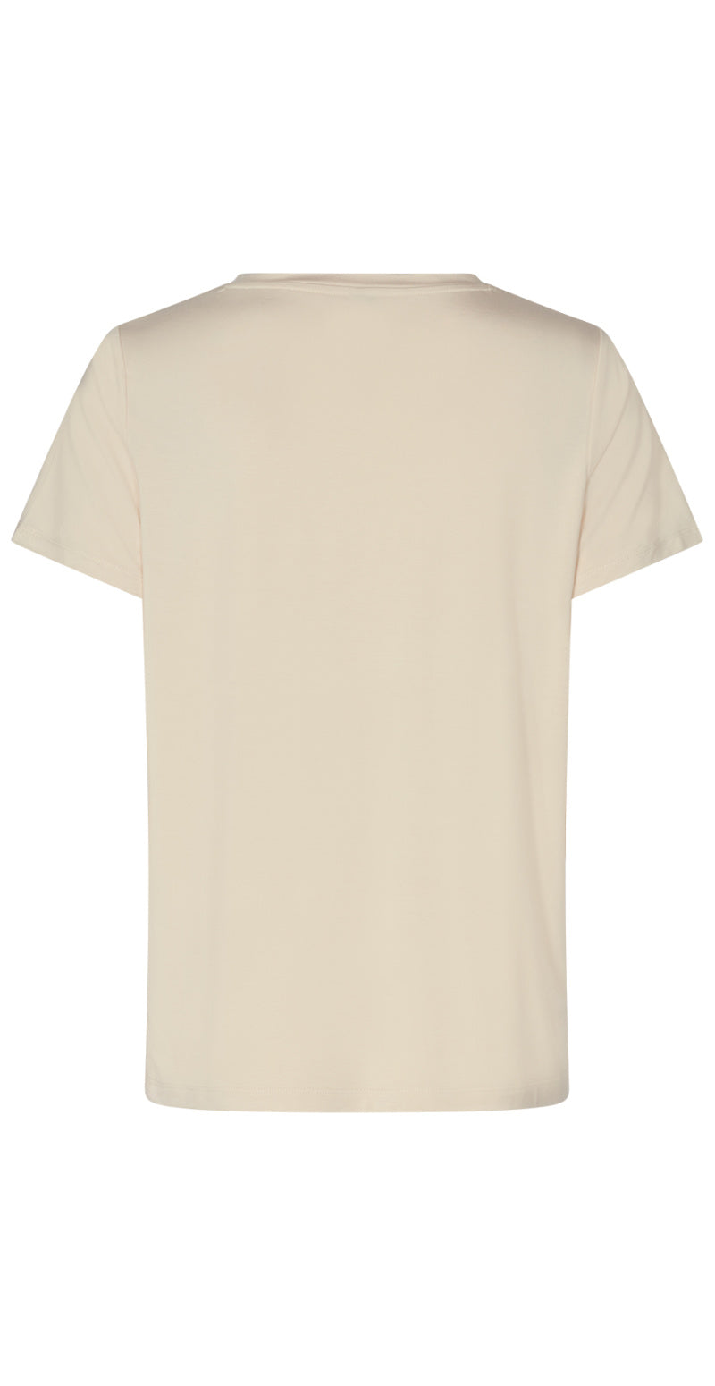 Bluse med sten cream