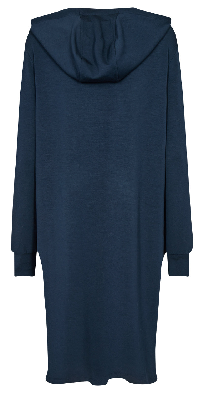 Sweatkjole med hætte navy