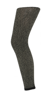 Khaki capri leggings med sorte prikker