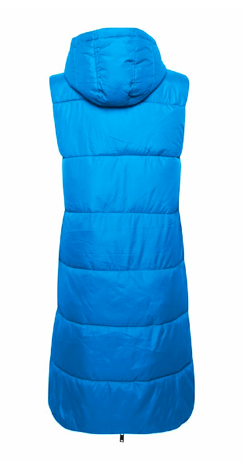 Lang vest med lommer french blue