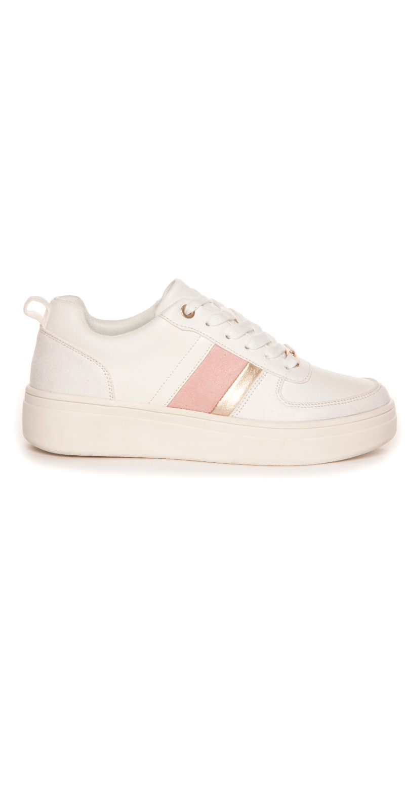 Sneakers med pink detaljer