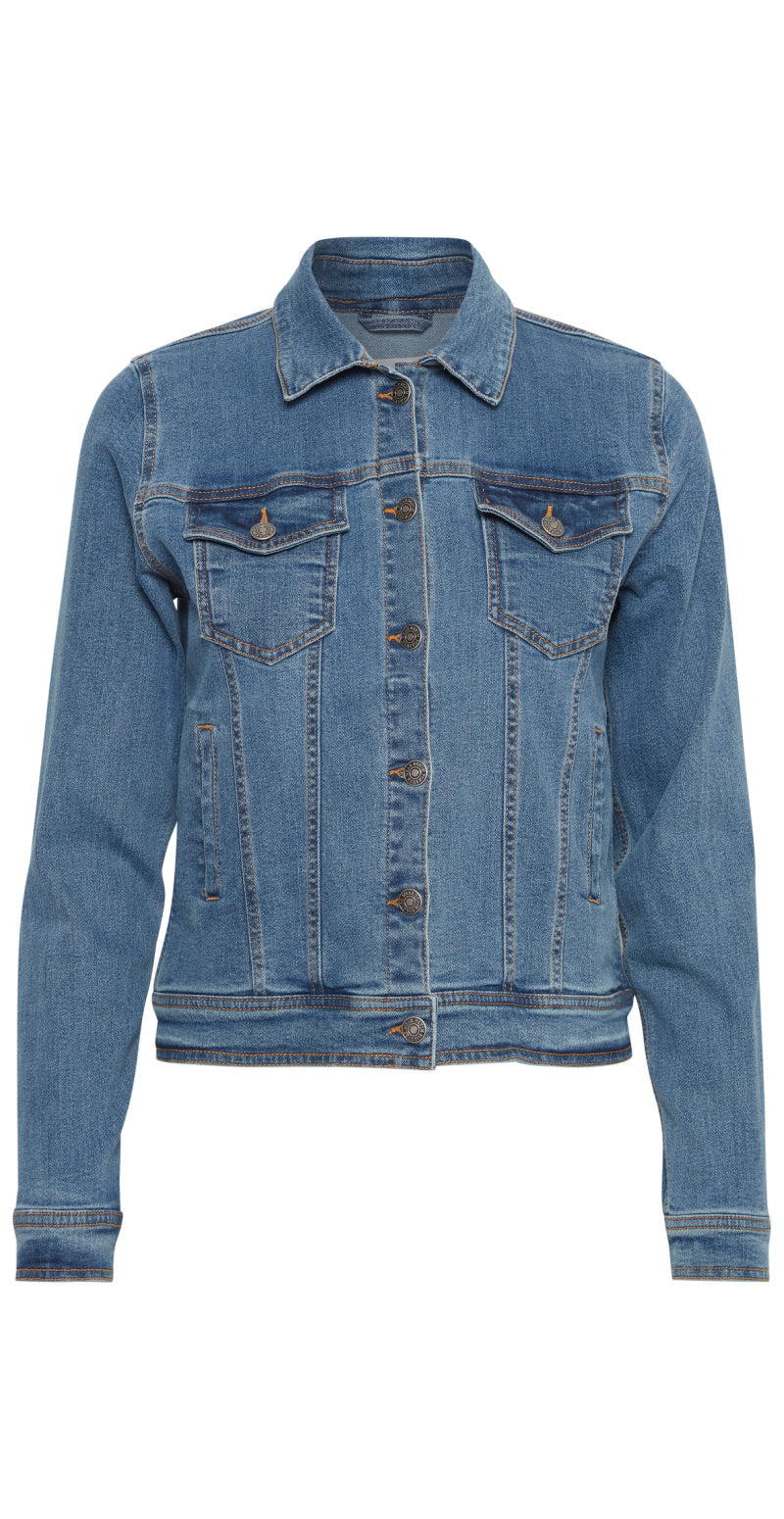 Denim jakke medium blå