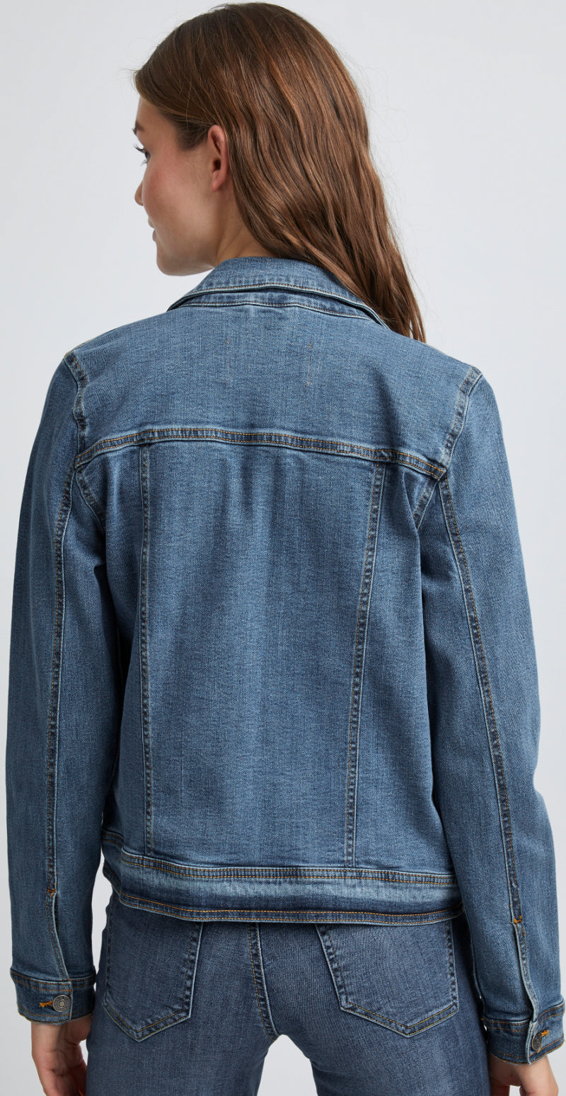 Denim jakke medium blå