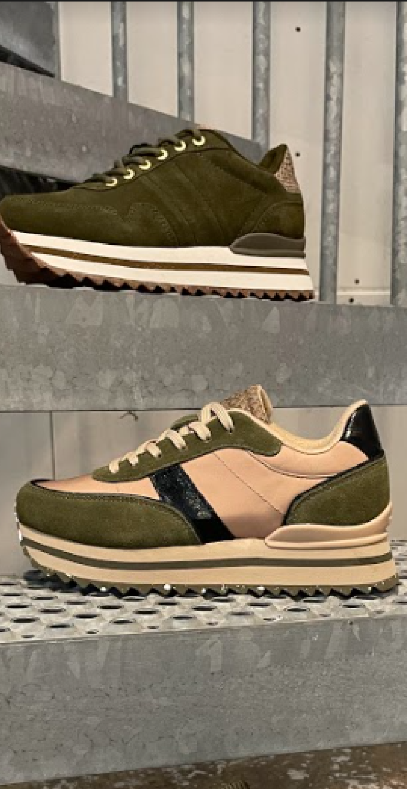 Plateau sneakers ruskind dark olive – LikeLondon.com