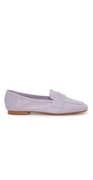Ballerina loafers i ruskind light purple