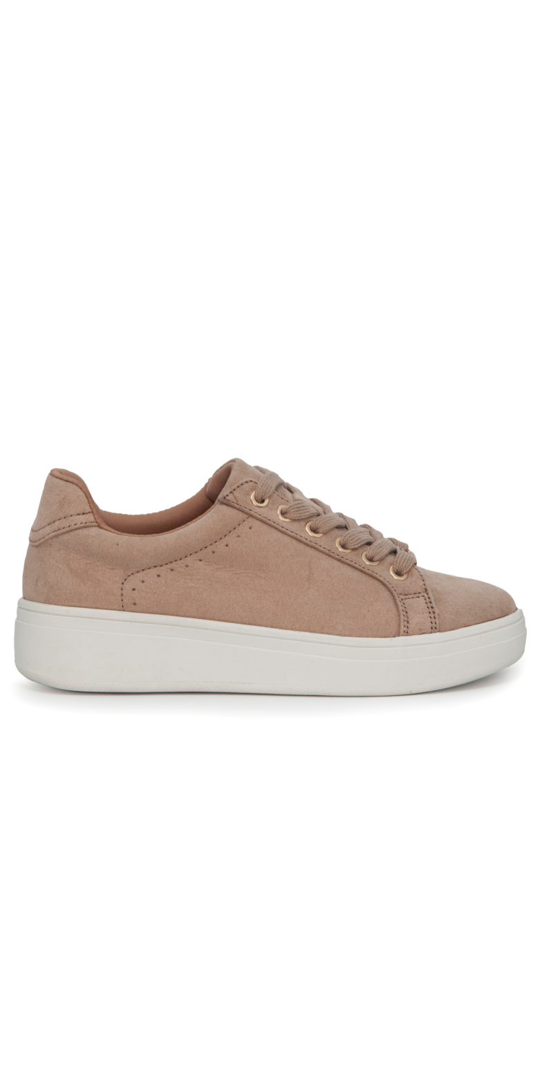 Sneakers med snørebånd beige