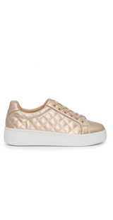 Sneakers med quilt guld