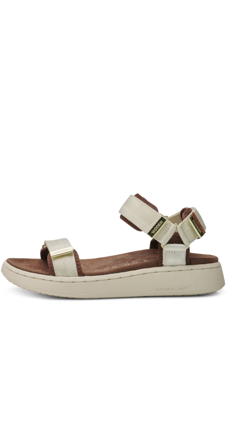 Sandal med velcro ivory